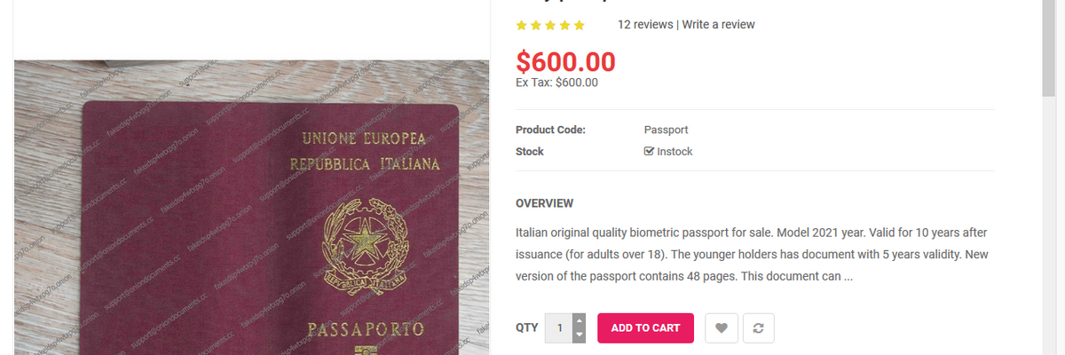 passaporto falso