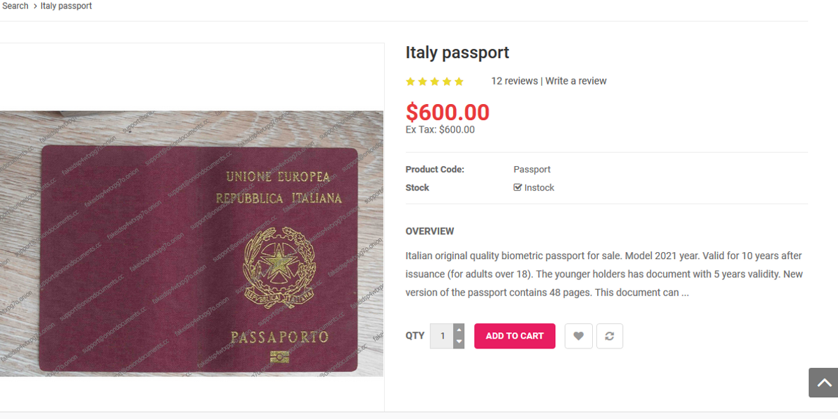 passaporto falso