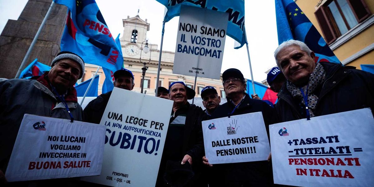 pensionati manifestazione roma