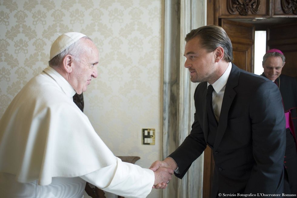 Pope Francis Leonardo DiCaprio