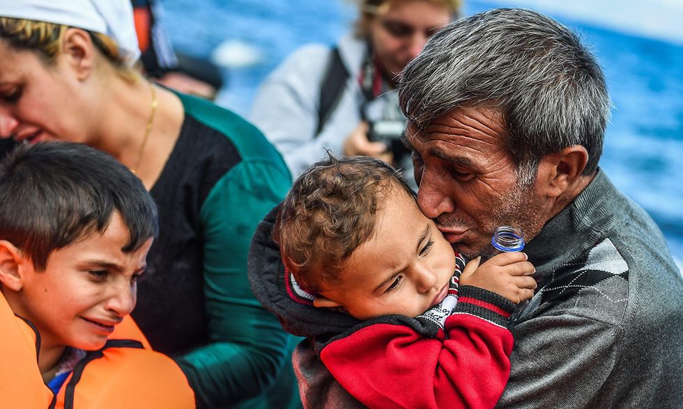 Rifugiati in arrivo in Grecia