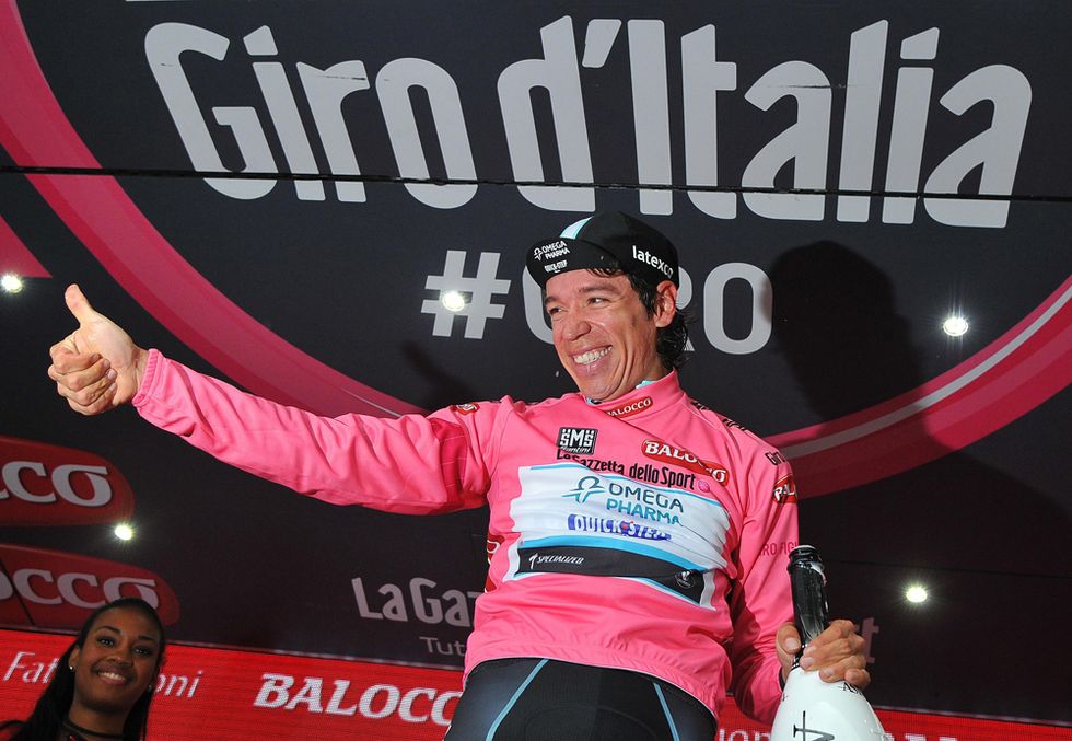 Giro - Uran vince la crono e va in maglia rosa