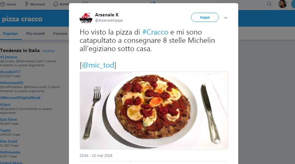 Rivolta social contro la pizza di Carlo Cracco