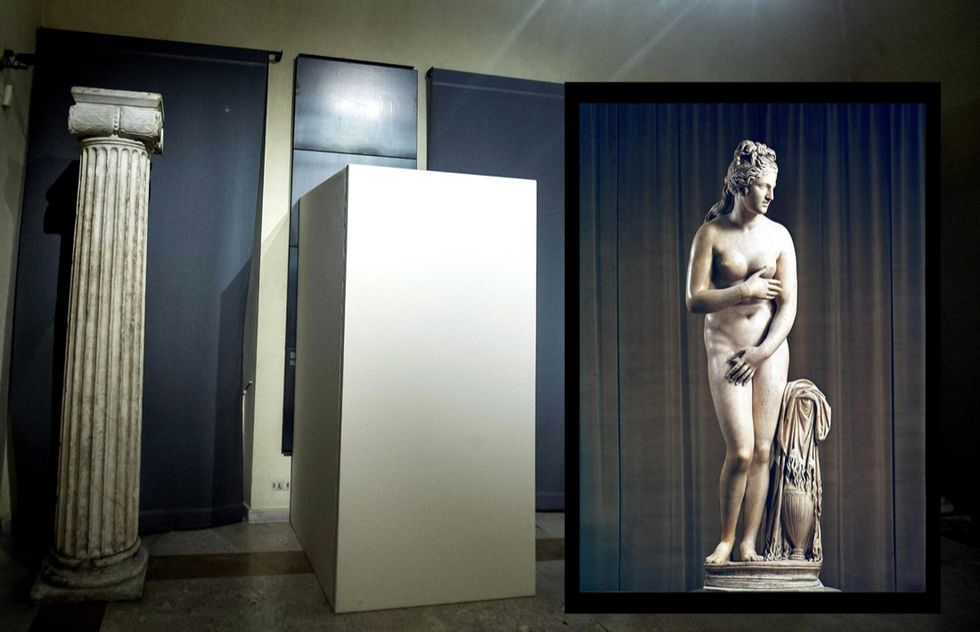 Rohani a Roma: statue di nudi coperte