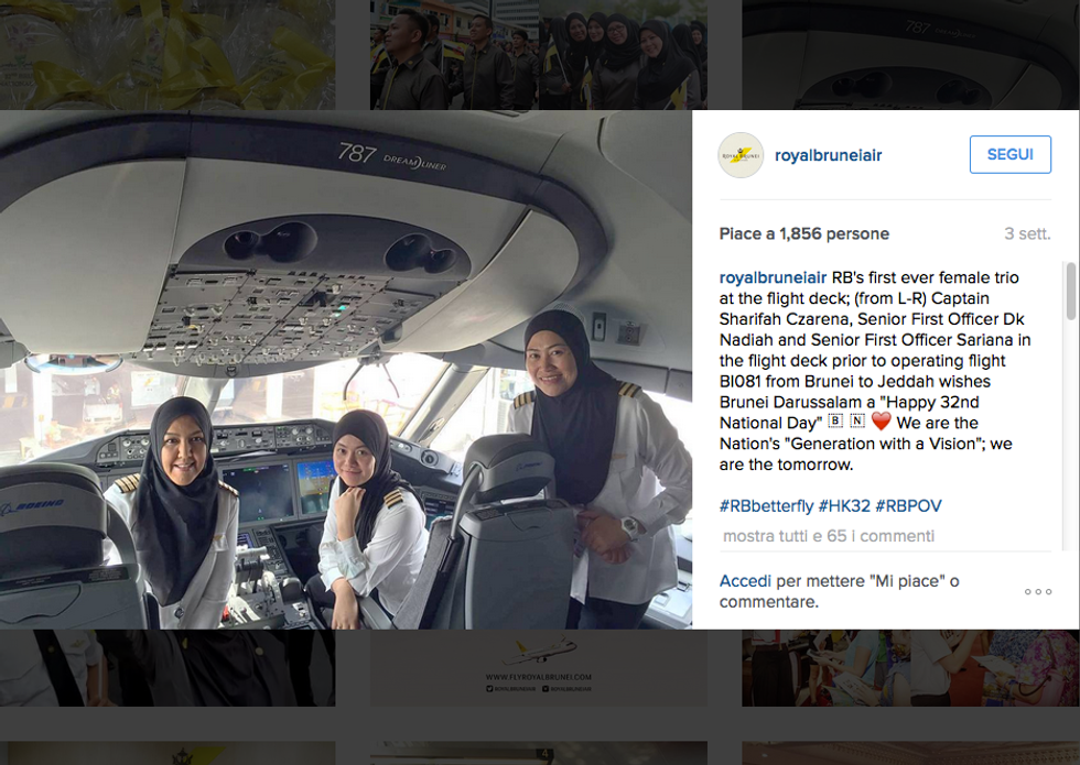 Royal Brunei Airlines, l'equipaggio è tutto al femminile