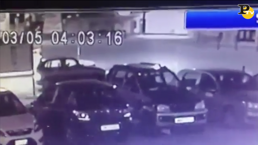 San Severo video spari auto polizia