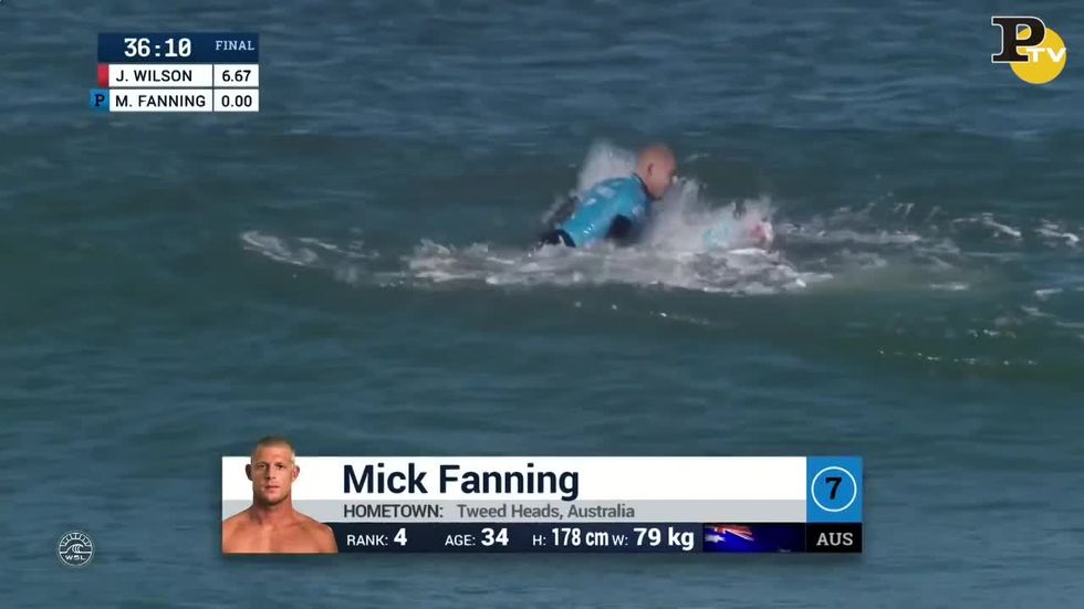squalo attacca surf mick fenning