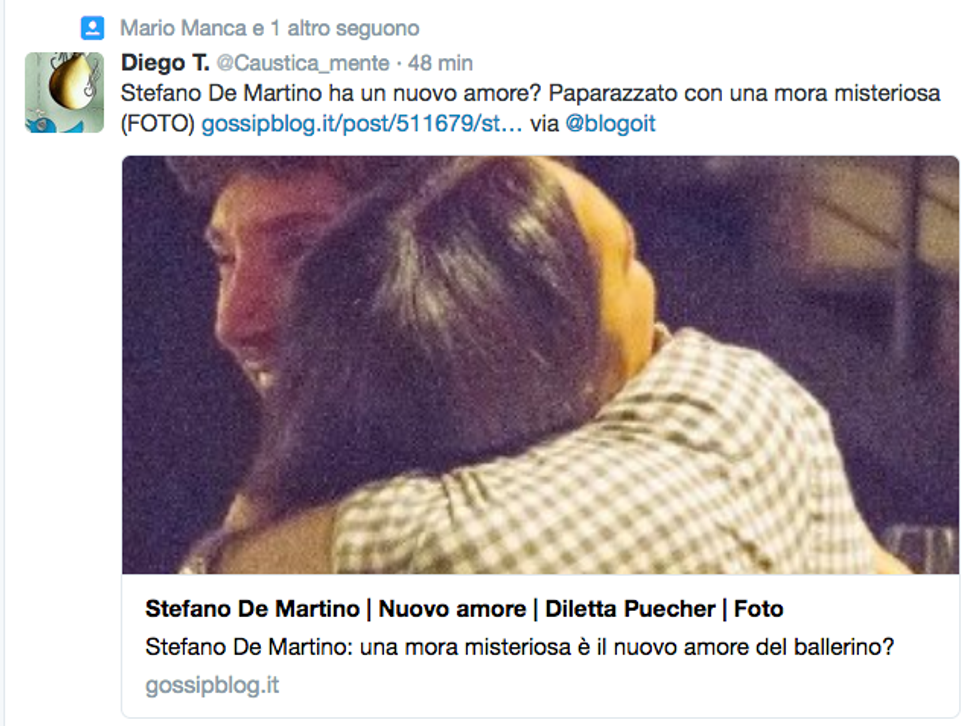 Stefano De Martino abbracciato a una misteriosa morettina, che sia Diletta Puecher?