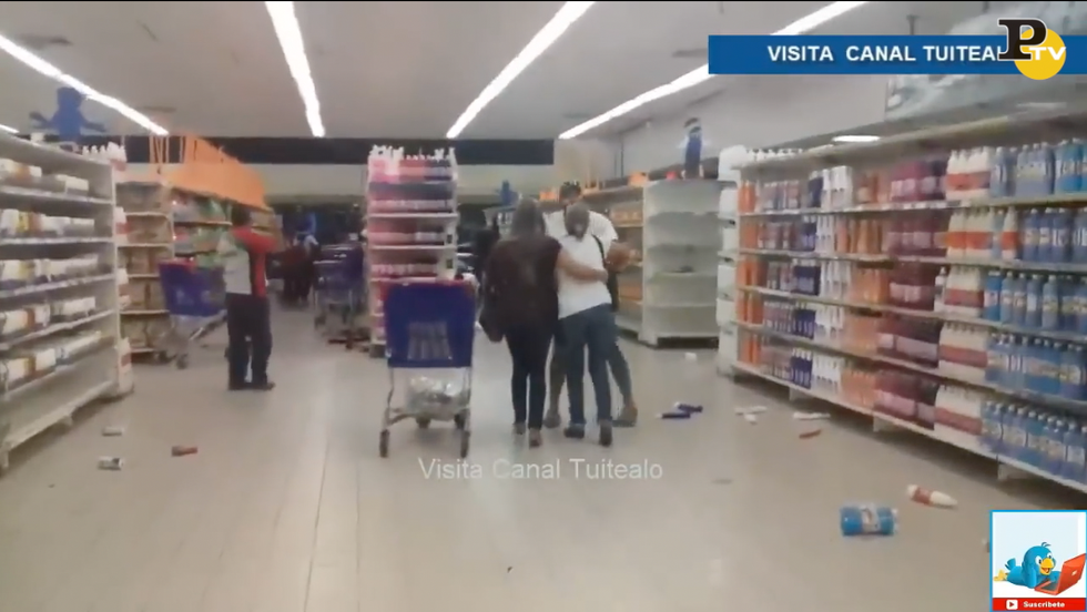 terremoto venezuela video panico supermercato