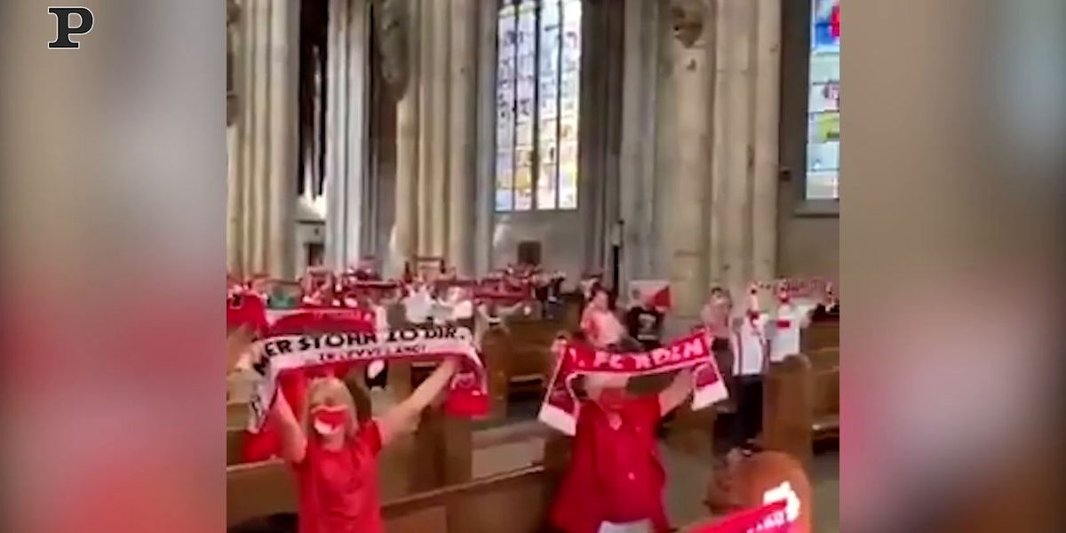 Germania, stadi chiusi: i tifosi del Colonia si riuniscono in duomo | video