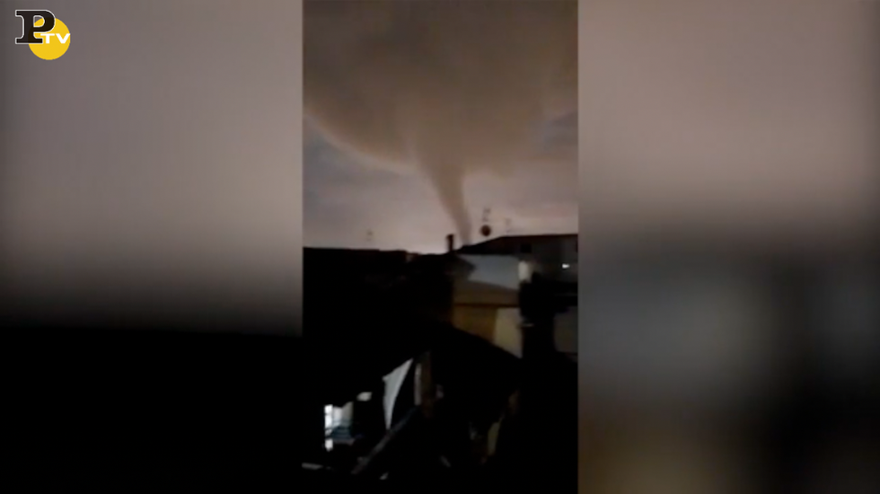 tromba aria Caserta video tornado