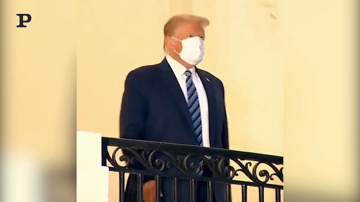 Trump torna alla Casa Bianca ancora positivo al Covid-19 e si toglie la mascherina | video