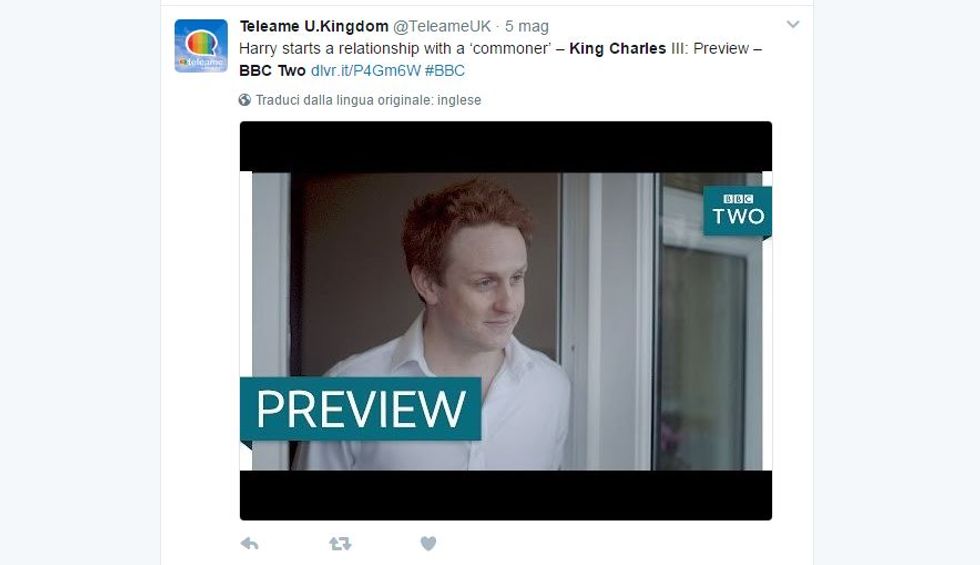 Un frame tratto dal trailer della serie tv King Charles III