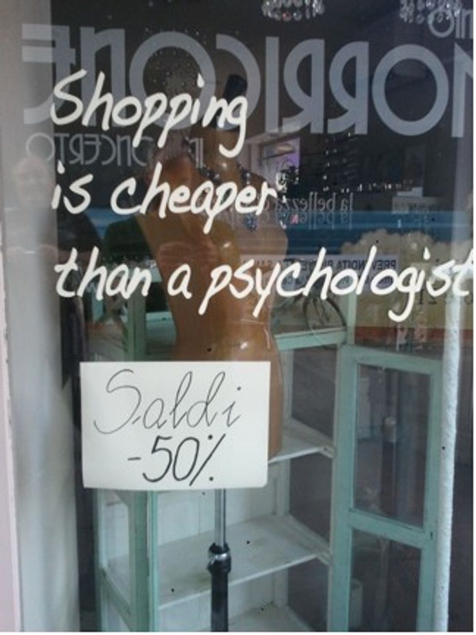 Lo Shopping? Più economico dello psicologo