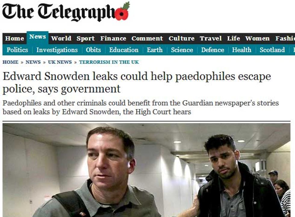 Telegraph: "Le rivelazioni di Snowden aiutano i pedofili"