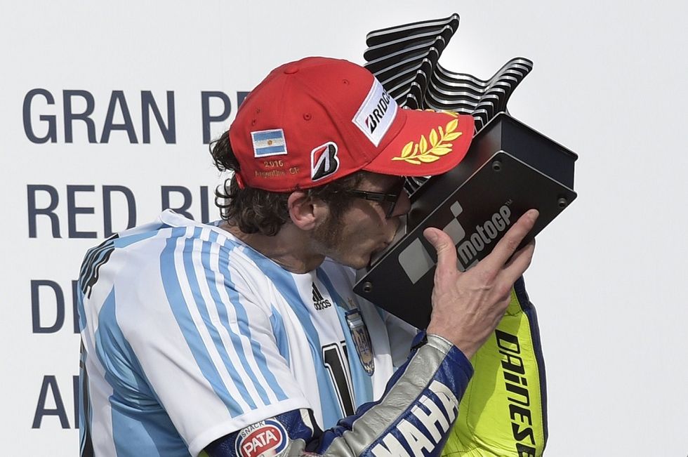Gp Argentina: vince Rossi, cade Marquez