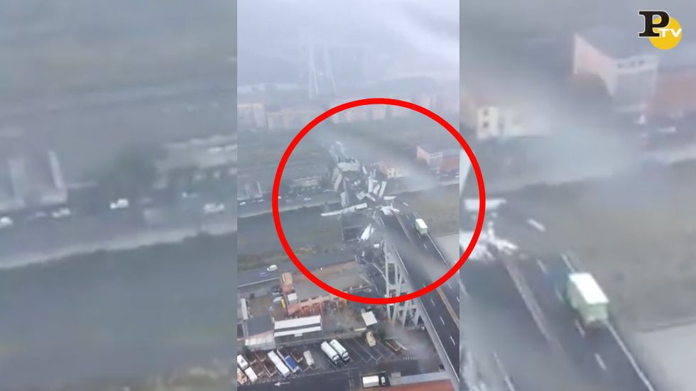 video-elicottero-dopo-crollo-Ponte-MOrandi-Genova-autostrada