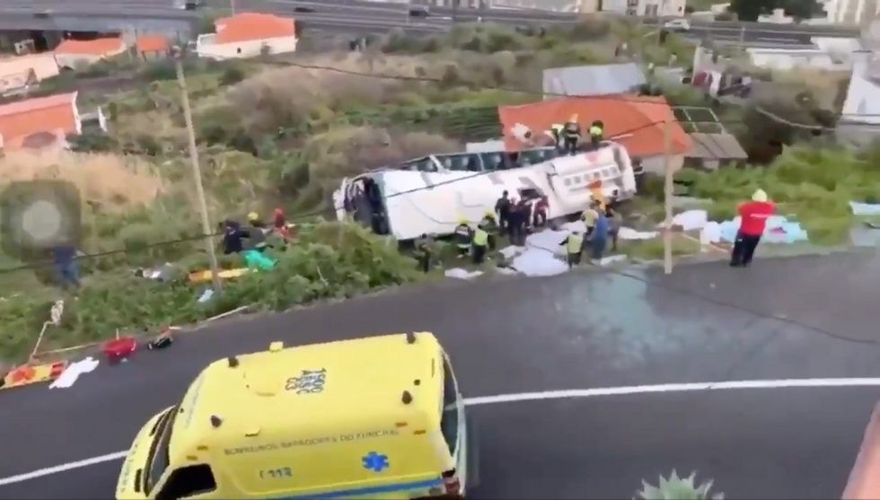 video incidente pullman Madeira