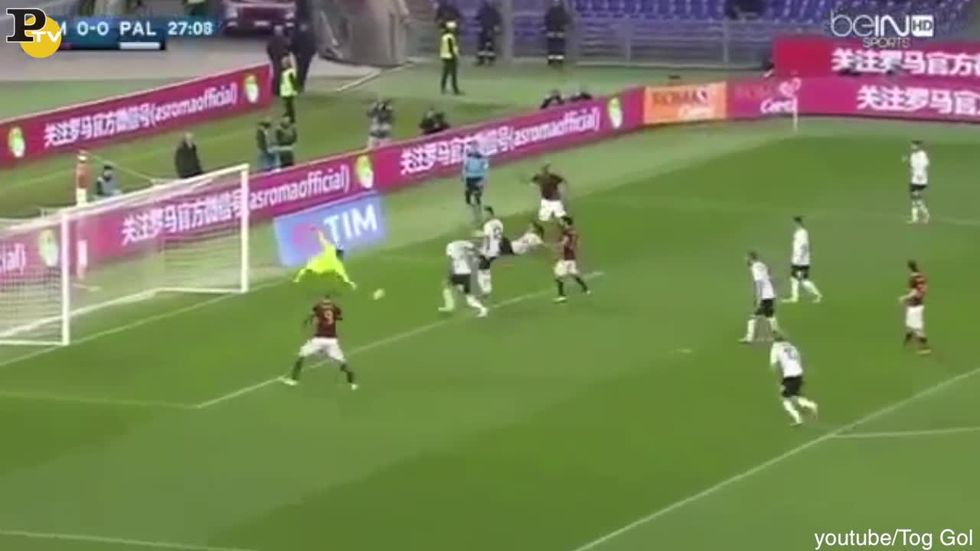 video-incredibile gol sbagliato dzeko roma palermo