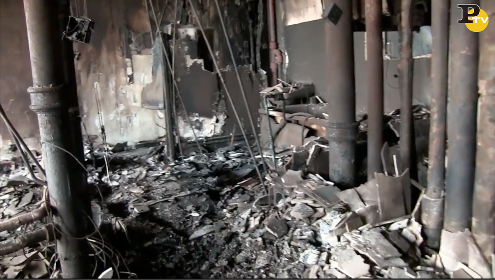 video interno grenfell tower londra dopo incendio