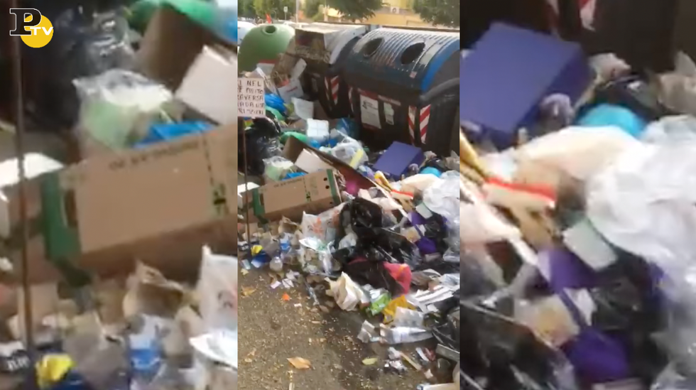 video rifiuti Roma
