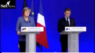 Sarkozy-Merkel, sorrisi e ironia sul colloquio con Berlusconi