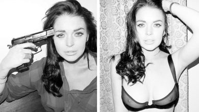 Lindsay Lohan sexy e armata di pistola