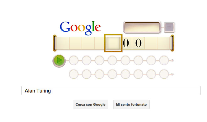 Alan Turing, anche Google lo celebra con un doodle Alan Turing, anche Google lo celebra con un doodle