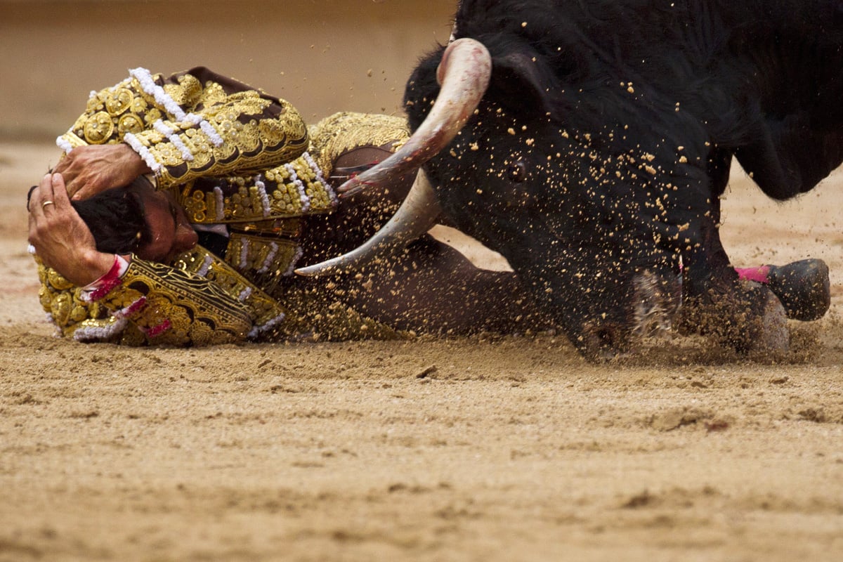 Alla corrida di Pamplona, per la festa di San Firmino