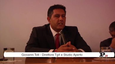Giovanni Toti presenta il nuovo Tg4