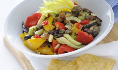 Ricette d’estate: caponata grigliata con panelle