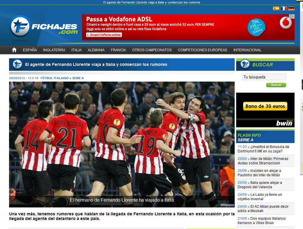 L’Inter su Llorente, il Manchester United vuole Vidal L’Inter su Llorente, il Manchester United vuole Vidal