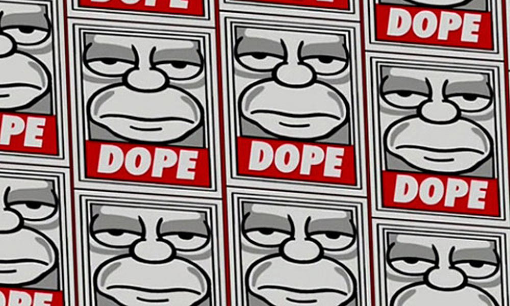 Street art, Shepard Fairey e il ”DOPE” poster dei Simpson