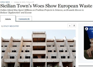 Opere pubbliche: Sciacca è l’emblema degli sprechi in Europa