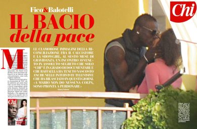 Raffaella Fico e Mario Balotelli, il bacio della pace: l’esclusiva di Chi