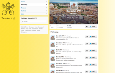 Il Papa su Twitter: e scoppia l’ironia del web