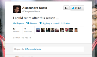 Nesta annuncia il ritiro su Twitter