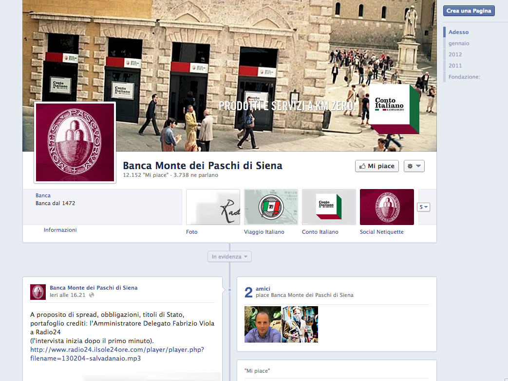 Scandalo Mps, su Facebook la campagna verità