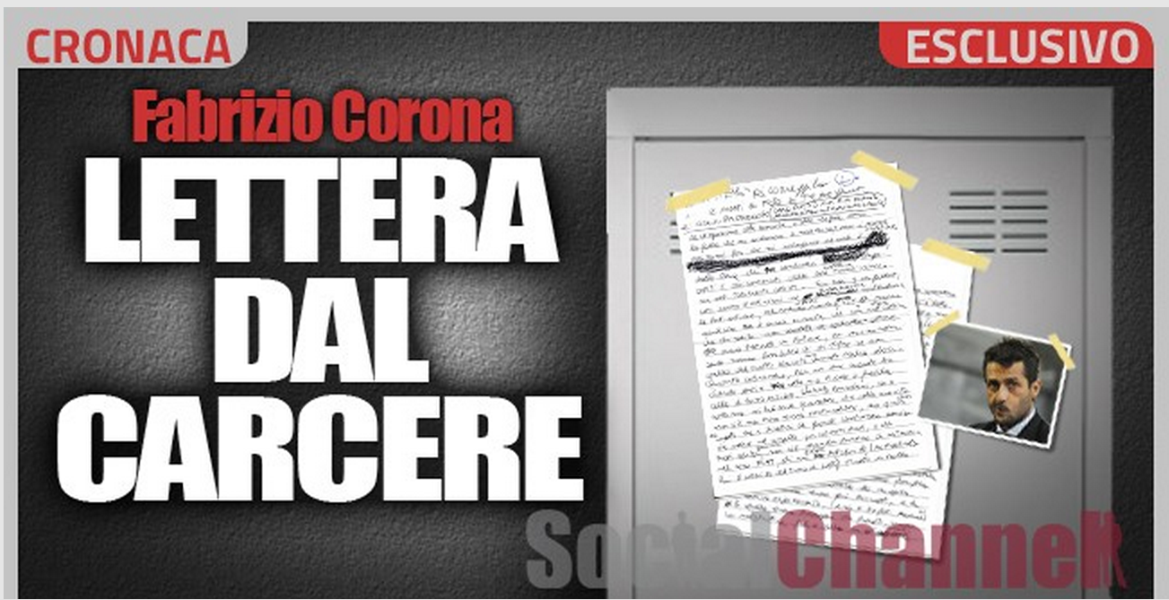 Fabrizio Corona, lettera dal carcere
