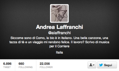 Andrea Laffranchi: Il musicista-mancato-che-diventa-critico è una delle peggiori figure che si possano incontrare nel mondo musicale