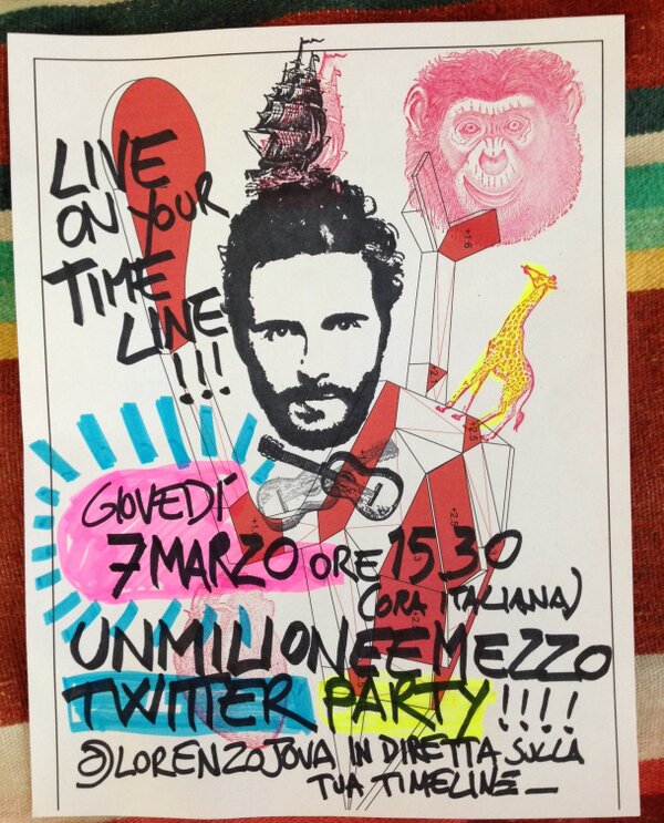 Jovanotti festeggia il milione e mezzo di followers su Twitter