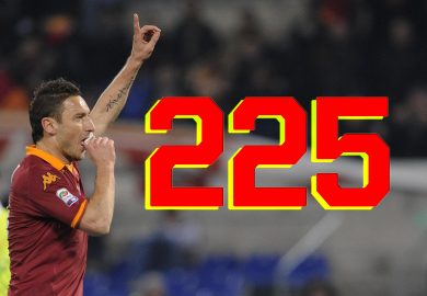 Totti, 225° gol in serie A come Nordhal