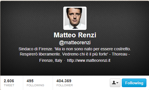 Matteo Renzi è tornato a cinguettare