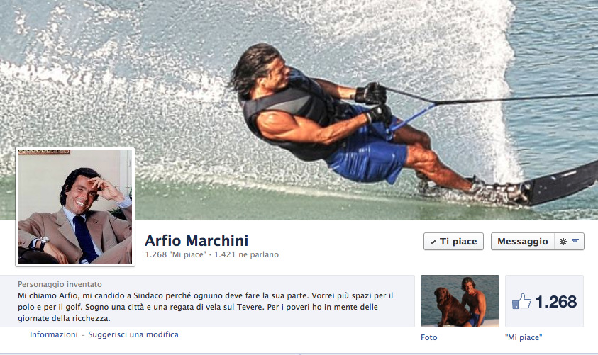 A Roma è Arfio-mania: “Se divento sindaco più polo e golf per tutti”