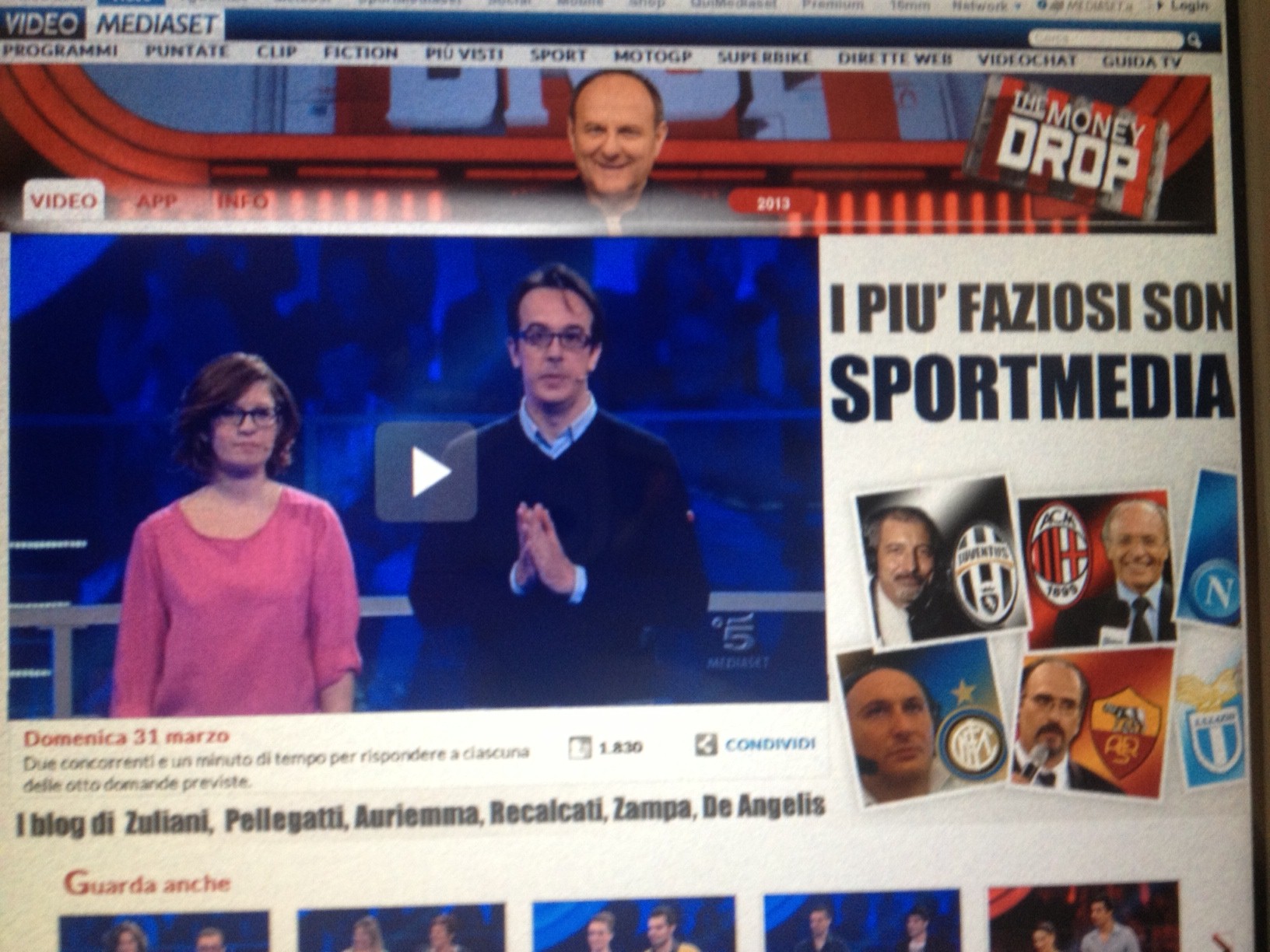 Una giornata a Mediaset, sognando The money drop Una giornata a Mediaset, sognando The money drop