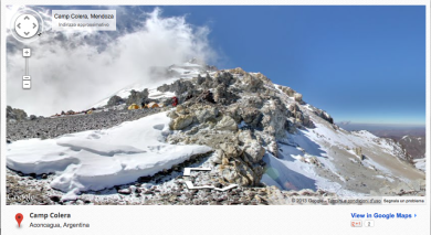 Google Street View sull’Acongagua e l’Elbrus