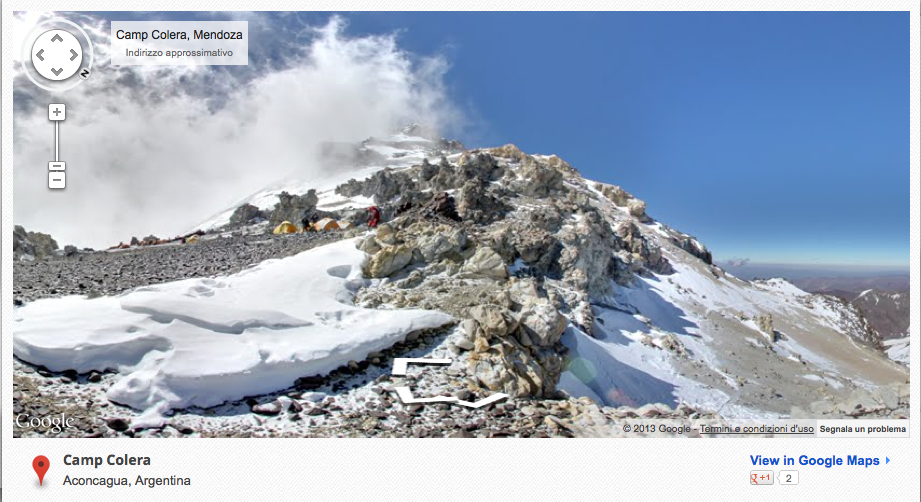 Google Street View sull’Acongagua e l’Elbrus Google Street View sull’Acongagua e l’Elbrus
