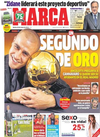 Clamoroso: Cannavaro secondo di Ancelotti al Real Madrid?