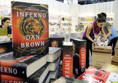 L’Inferno di Dan Brown subito al primo posto in classifica (22/5/2013)