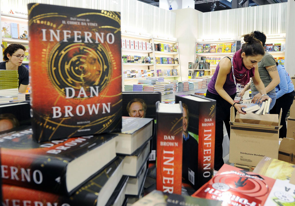 L’Inferno di Dan Brown subito al primo posto in classifica (22/5/2013)